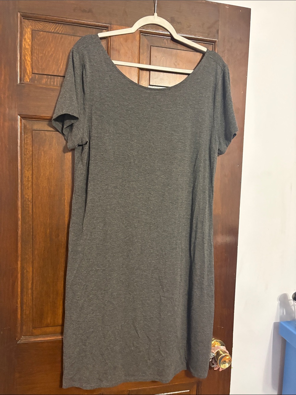 Daily Ritual Womens Dark Heather Gray Crewneck Dress